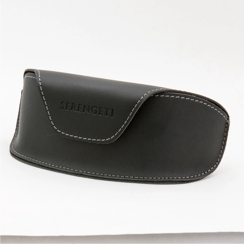 Serengeti Charcoal Leather Men's Accessory Case